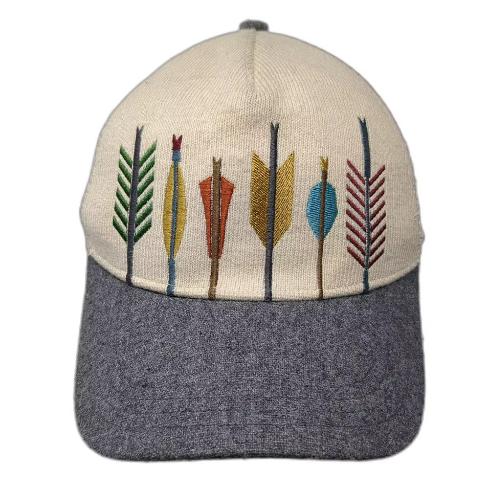 Pistil Trucker Hat Beige One Size Snapback Embroidered Arrows Gray Deer Lining